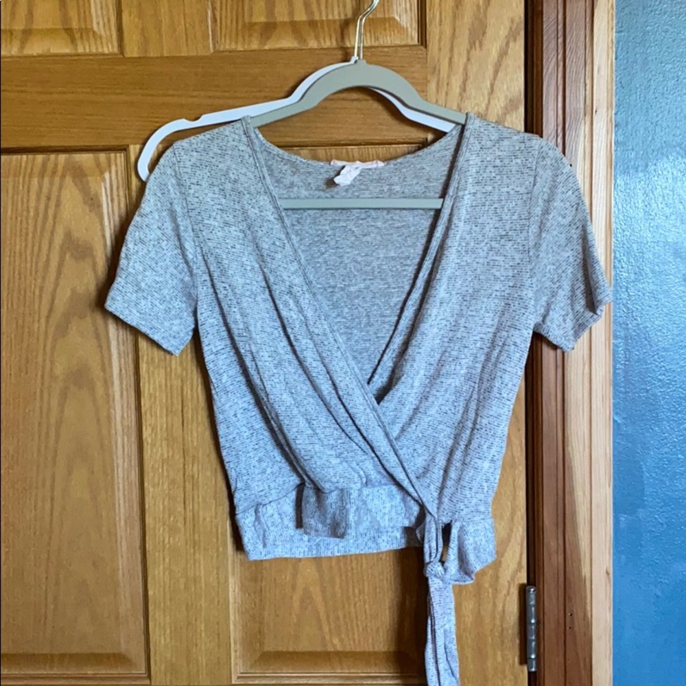 Gray Crop Top